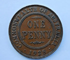 1928 AUSTRALIAN George v PENNY. OLD TIMER, over  95  YEAR OLD .   A great coin.