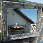 Luxus Groer Wandspiegel Prunk Barock Spiegel Silber 64x54cm Holz Retro Stil Neu
