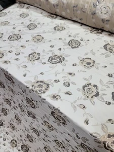 BEIGE GOLD Taupe Blumen Brokat Stoff Meterware für Kleid Polster  - Bild 1 von 11