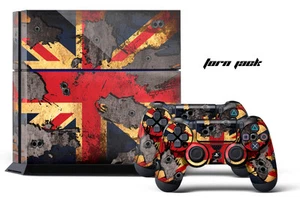 Designer Skin PS4 Playstation Sticker 4 Console Controller Decals TORN JACK - Picture 1 of 1