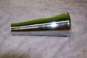 NOS 8" long vintage universal megaphone exhaust tip 1-3/4" inlet 4" outlet - Foto 1 di 5