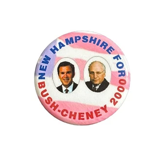 2000 George W. Bush for President New Hampshire Pin 50 State 1.75" Button Cheney - Picture 1 of 2