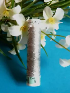 207B / Beautiful Coil Pure Wire Silk Drawstring Gutermann Pearl Grey N° 8 - Picture 1 of 1