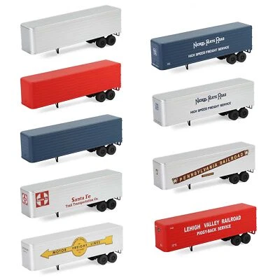 2 Units Evemodel Trailers HO Scale 1:87 Model Trailer for Railway Tractor C8765 - Image 1 of 4