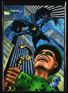 B30s Batman Forever 1995 Dc Comics Fleer Metal #22 High And Mighty Riddler - Picture 1 of 2