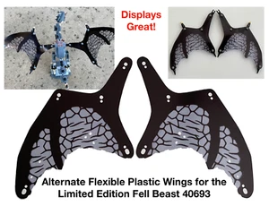 Custom Wings for Lego LotR Fell Beast 40693 Alternate Fell Beast Wings Style 1 - Picture 1 of 5