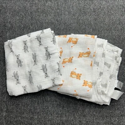 Lote de mantas envolventes Aden & Anais asiento de coche toldo bebé animales de la selva elefante Foto 1 de 4