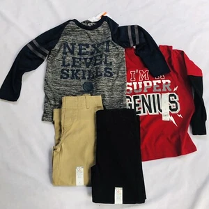 NEU GARANIMALS 4-teiliges Paket Jungen Größe 4 Langarmshirts Gummibund Hosen - Bild 1 von 7