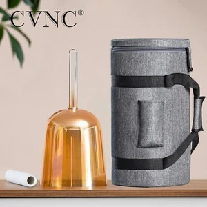 CVNC 432Hz 6" F Corazón Mango Transparente Alquimia Luz Cósmica Cristal Cantor Cuenco - Imagen 1 de 6