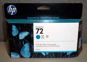 Genuine OEM HP DesignJet 72 CYAN C9371A 130ml INK CARTRIDGE - Picture 1 of 1