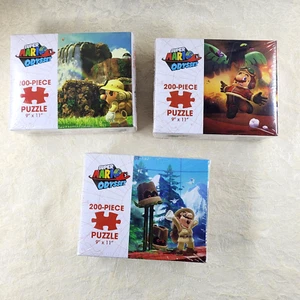 Nintendo Super Mario Odyssey Kingdom Set 3 Jigsaw Puzzle 200 Piece Lot of 3 New - Picture 1 of 10