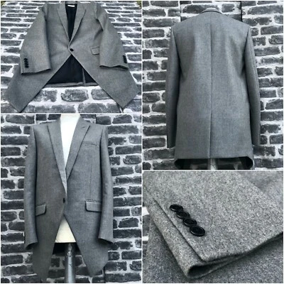 UltraRare & Gorgeous Saint Laurent AW14 Hedi Slimane Swallow Cut Flannel Blazer  - Image 1 of 4