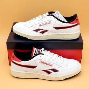 Zapatillas para hombre Reebok Club C Revenge ⬛🟥 blancas, rojas vectoriales y negras - ¡NUEVAS! - Imagen 1 de 8