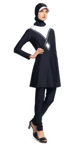 MODEST SEA Lauren 3-Pc Full Coverage Swimsuit Burkini 11027 $226 NEW - Picture 1 of 3