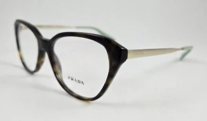Prada Brille VPR 28S NEU Farbe 2AU-1O1 Havana Gold Größe 52 Cat Eye Original - Bild 1 von 6