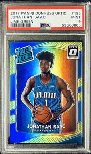 JONATHAN ISAAC 2017 Panini Donruss Optic Lime Green ROOKIE RC PSA 9 MINT /175
