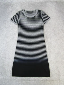 Theory Sweater Dress Womens Small Petite Gray Black Cashmere Knit - Picture 1 of 8