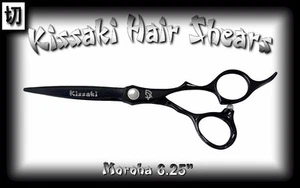 Tijeras de corte de pelo de titanio negro Kissaki Pro 6,25" Moroha tijeras de pelo de salón - Imagen 1 de 2