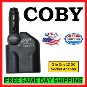 Coby 2 in 1 Auto Zigarettenanzünder Ladegerät für iPhone & Android 12V DC Stecker 90° - Bild 1 von 7