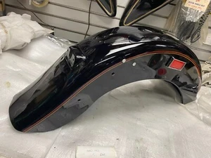 Vivid Black Stripe Rear Fender Harley Fatboy Flstf OEM 1990-1999 Factory Paint - Picture 1 of 8