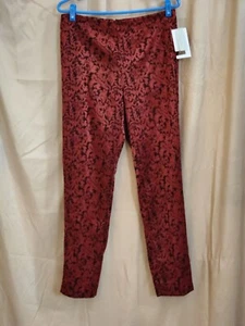 Neu mit Etikett rote Brokathose gerades Bein Größe 10. - Bild 1 von 8