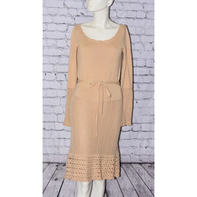 Vestido Suéter Temperly London Manga Larga Tejido Cachemir Ajuste y Acampanado Talla 6 Foto 1 de 4