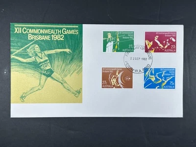 Australia FDC 1982 XII Commonwealth Games Brisbane Full Set of 4 Stamps a926 - Image 1 of 2