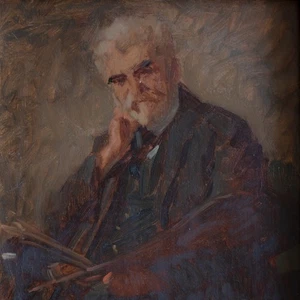 Hermann Barrenscheen Porträt Martin Feuerstein Öl Malpappe signiert 1920er Jahre - Picture 1 of 7