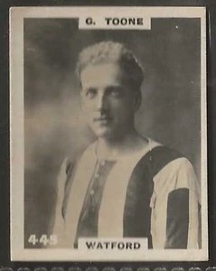 PINNACE FOOTBALL-DOUBLE FRAME BACK-#0445- WATFORD - G. TOONE - Picture 1 of 2