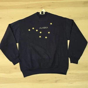 Vintage Christine Alexander Blue Star Alaska Rundhals Sweatshirt Damen L hergestellt in den USA - Bild 1 von 16