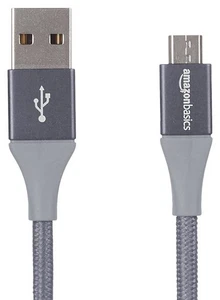 Amazonbasic 2.0 USB-A to Micro USB Cable for Tablets 1.8m Dark Gray Double- 525 - Picture 1 of 6