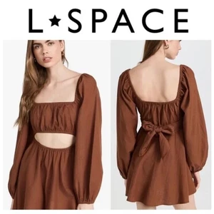 NUOVO L Space Rosita Mini Abito Costume da Bagno Copricostume Marrone Caffè Taglia Media -$165 - Foto 1 di 8
