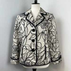Victor Acosta Embroidered Floral Blazer Jacket Small Business Professional  - Picture 1 of 8