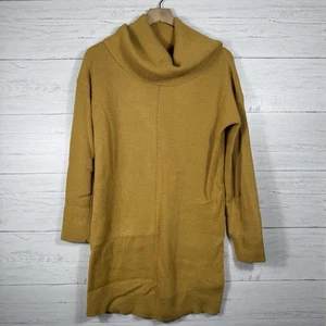 Lulus Womens size Large Gold long sleeve turtleneck sweater dress - Picture 1 of 6