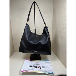 Michael Kors Schultertasche Aria Large - Schwarz - Pebbled Leather - Bild 1 von 10