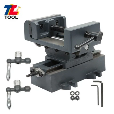 TOOL LIBRARY 4" Cross Slide Drill Press Vise 4” Jaw Opening 1-3/8” Jaw Depth 11694 CS4