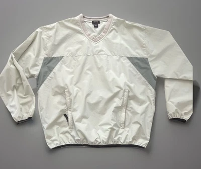 IZOD XFG 100% Nylon Golf Windbreaker Pullover size L Neutral Pale Green - Image 1 of 4