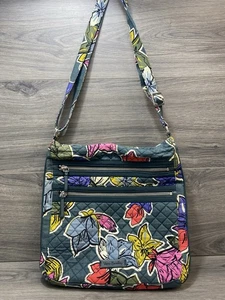 Borsa a tracolla Vera Bradley pensionata fiori cadenti tripla zip hipster borsetta tote bag - Foto 1 di 16