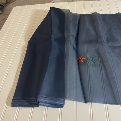 SILK  BLUE, FABRIC 7 Yards x 21 Inches Wide or 252 Inches x 21 Wide - Image 1 of 4