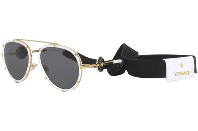 Versace 2232 1470/87 Sunglasses Havana/Dark Grey Lenses 61mm w/Black Neck Strap - Image 1 of 4