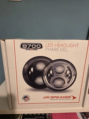 JW Speaker 8700 EVO 2 PRO 7" LED Headlights Chrome Bezel for Right hand traffic  - Image 1 of 4