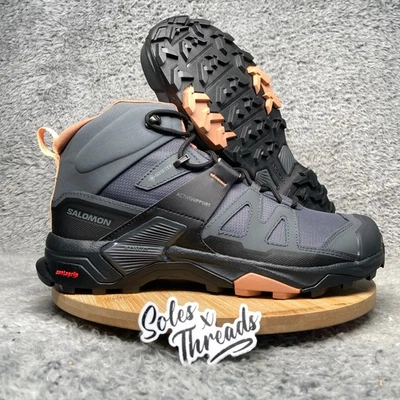 Salomon X Ultra 4 Mid GTX Hiking Boots Women Size 10-11 Dark Blue Black 412956 - Image 1 of 4