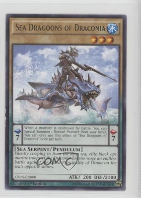 Sea Dragoons of Draconia 1st Ed. YuGiOh Crossed Souls Base Set #CROS-EN000 - Image 1 of 2