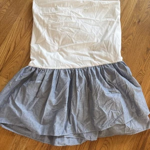 RALPH LAUREN Chambray Blue Bedskirt Twin Size Denim - Picture 1 of 6