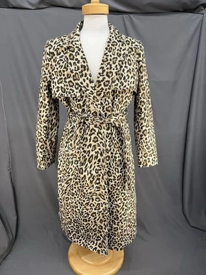 Gabardina para mujer J.Crew Collection leopardo a medida talla 14 venta al por menor $398 (402) Foto 1 de 4