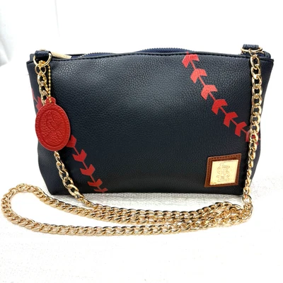 St. Louis Cardinals Purse Navy Gold Chain Red Crossbody Logo Busch Stadium - Image 1 of 4