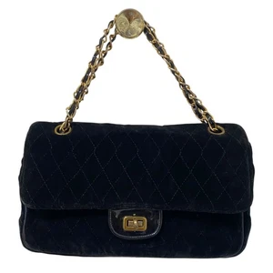 Vintage Meyers Velvet Quilted and Patent Handbag in Black - Picture 1 of 9