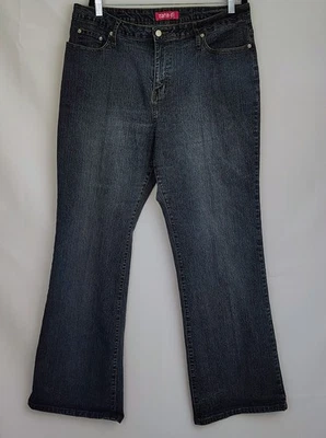 Pantalones vaqueros Zana Di i para mujer talla 20 elásticos desteñidos lavado medio azul denim acampanados Foto 1 de 4