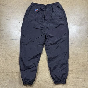 Pantalones cortavientos Russell Athletic Track resistentes al agua de colección para hombre XL forrados en negro años 90 - Imagen 1 de 9