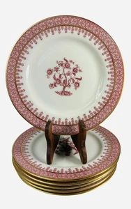 Theodore Haviland piatti da dessert 6,5” Cambridge Crimson New York lotto di 6 come nuovi - Foto 1 di 7